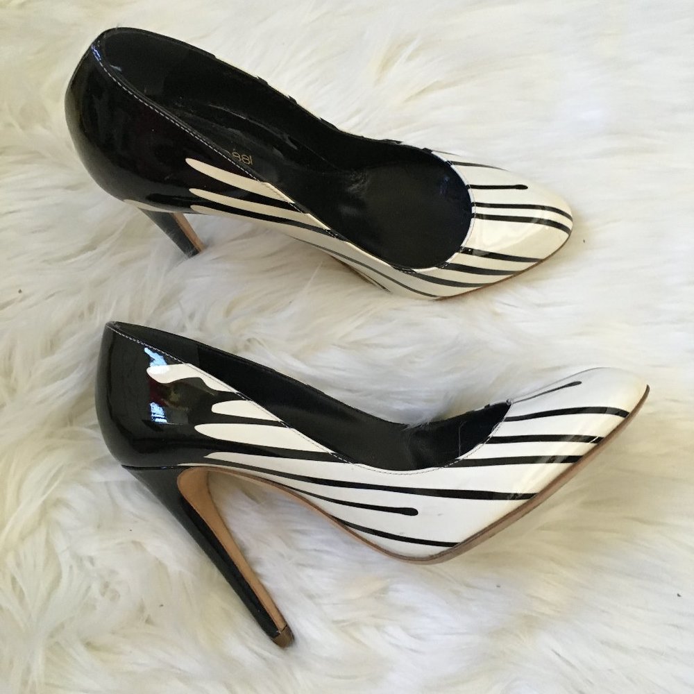 sergio rossi patent leather pumps